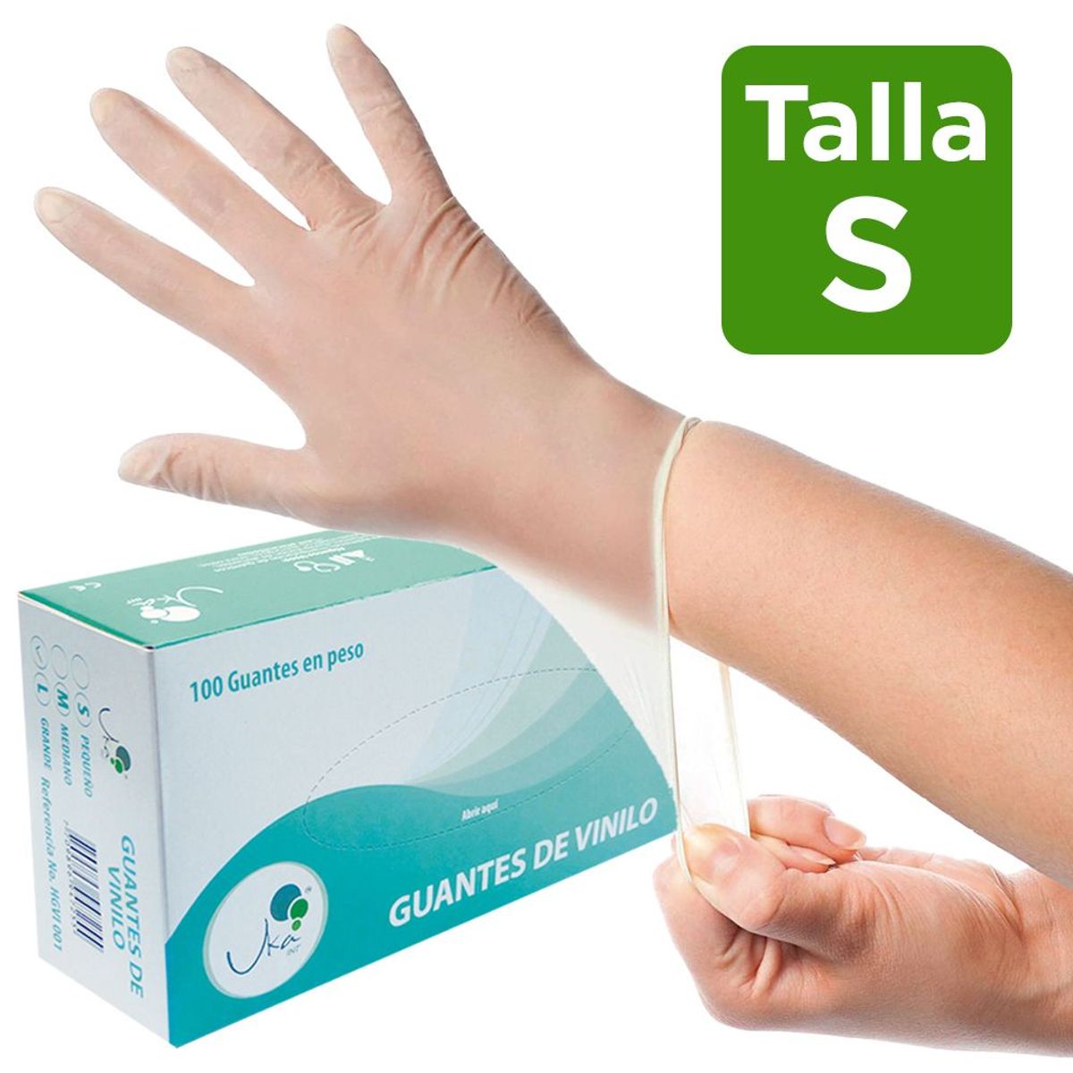 UKAINT - Guantes vinilo x 100 unidades talla S