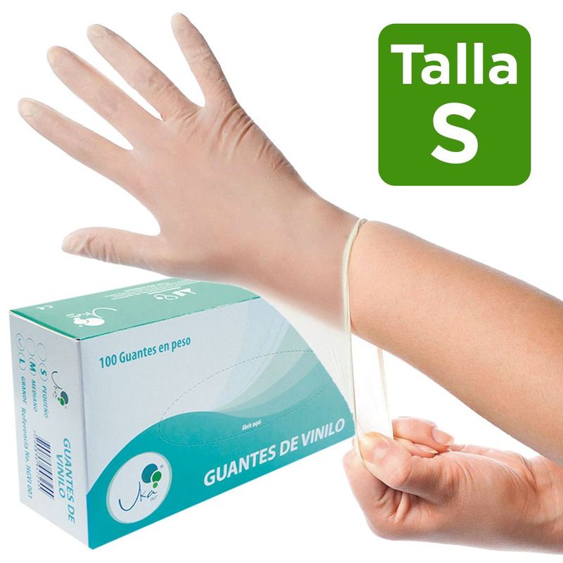 UKAINT - Guantes vinilo x 100 unidades talla S