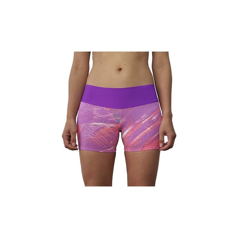 TYKHE - Short Deportivo Estampado Mujer Tykhe Ava Morado Violeta