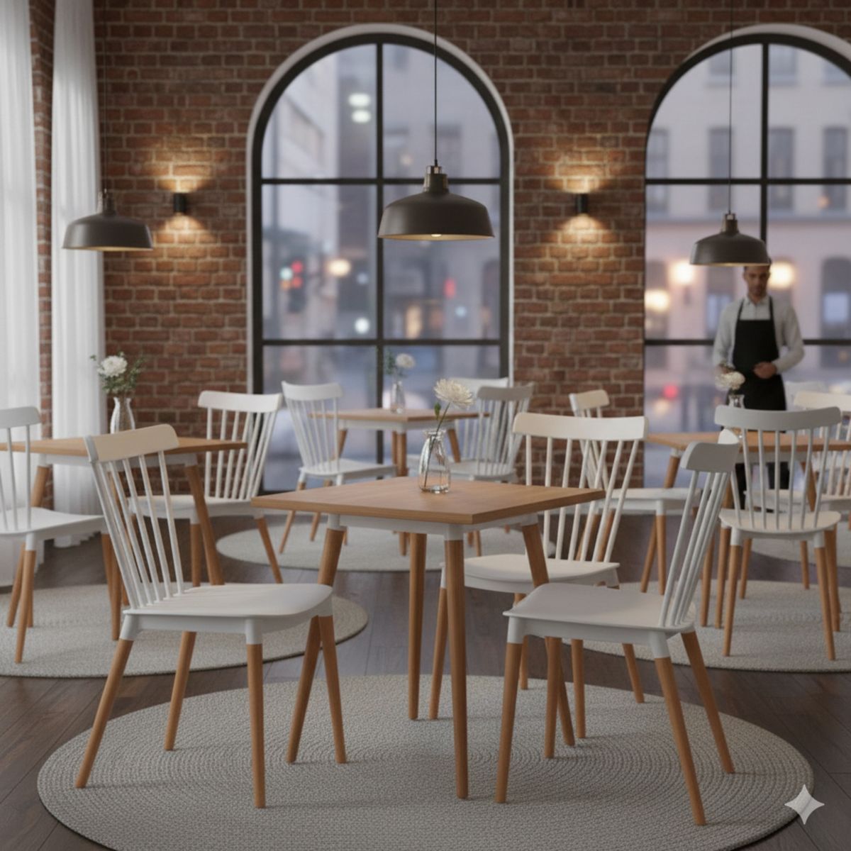 AKIVOY - Silla  para comedor atena en polipropileno Color Blanco