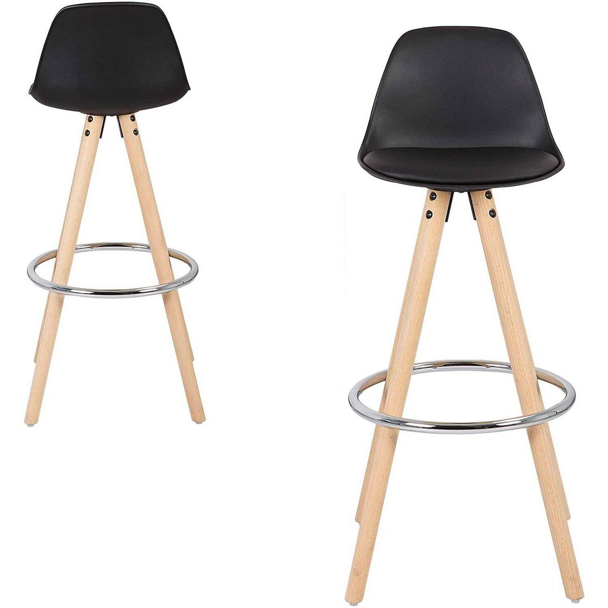 AKIVOY - Butaco eames tulip madera haya - blanco