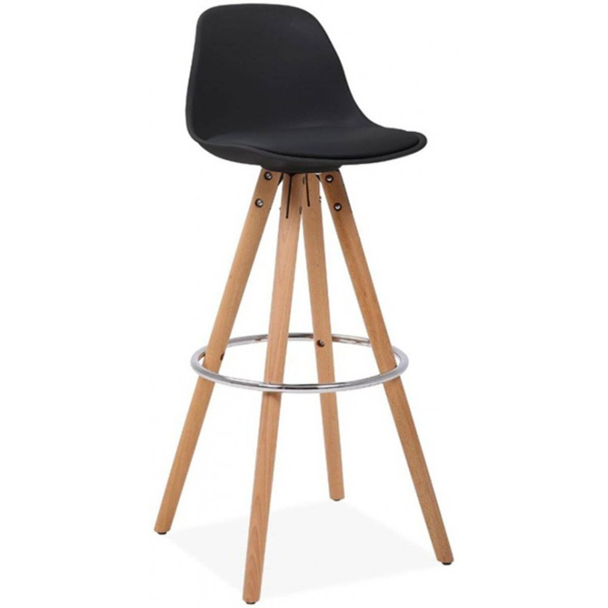 AKIVOY - Butaco eames tulip madera haya - blanco