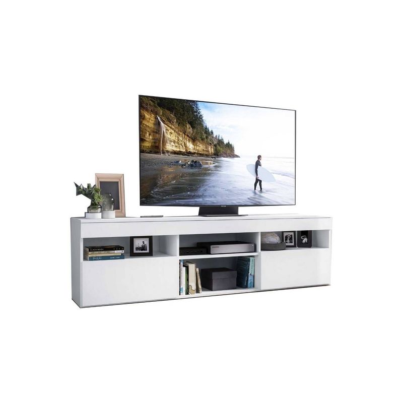 AKIVOY - Rack Gabinete Para Tv Paris de 65 Pulgadas Color Blanco-