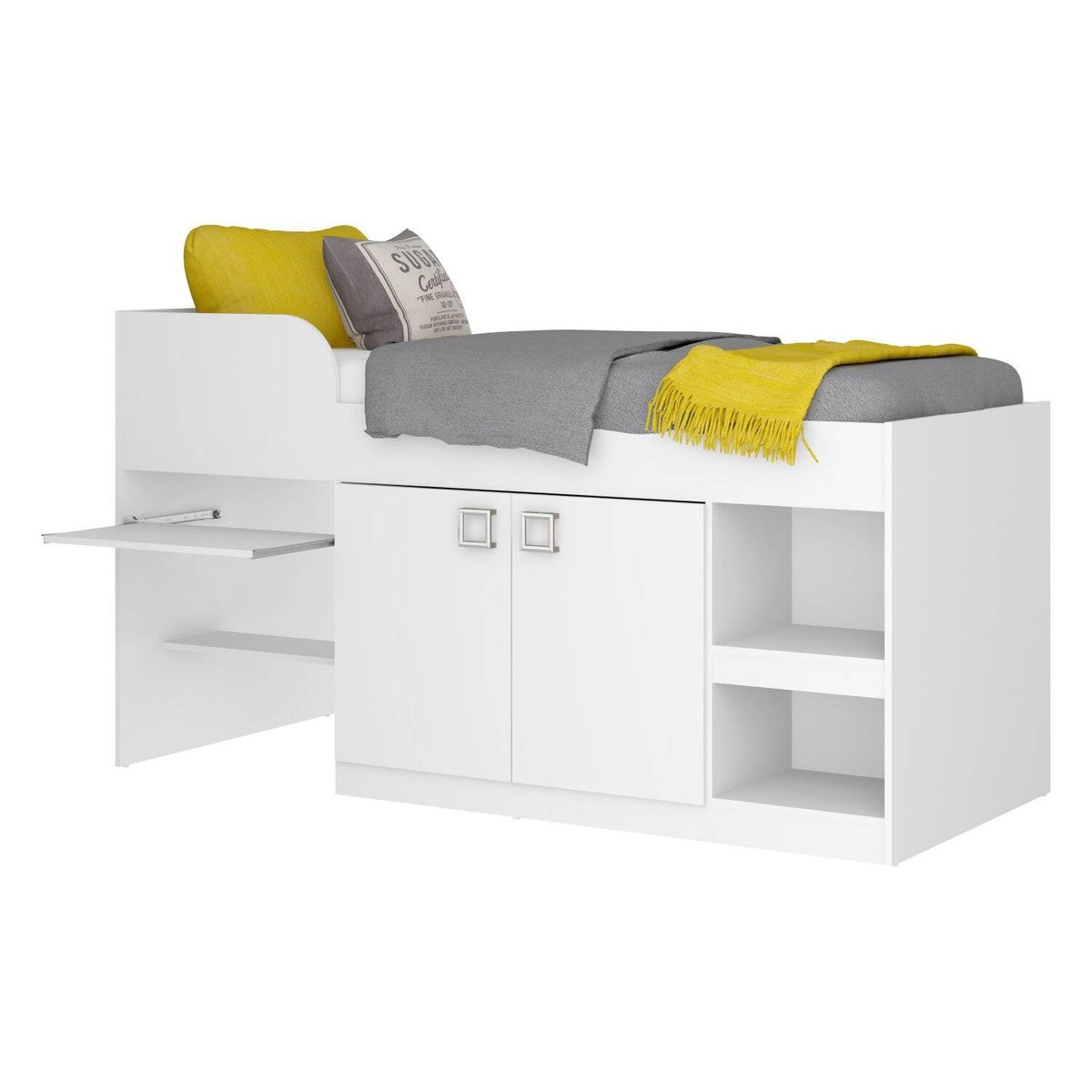 AKIVOY - Cama multifuncional Color Blanco Tipo Escritorio