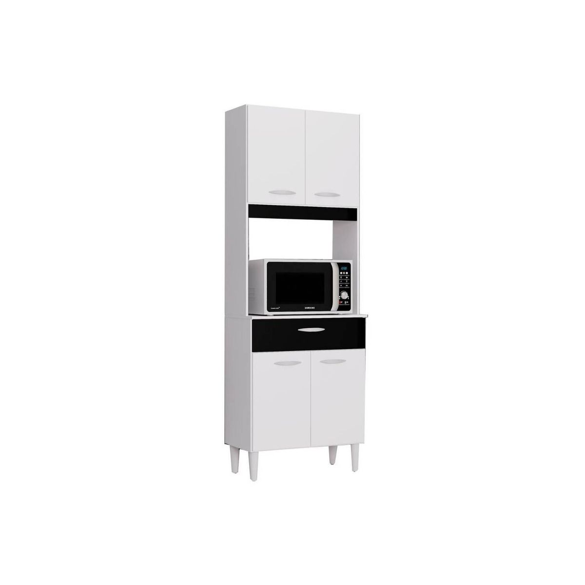 AKIVOY - Alacena mueble auxiliar cocina kelly blanco negro-_.