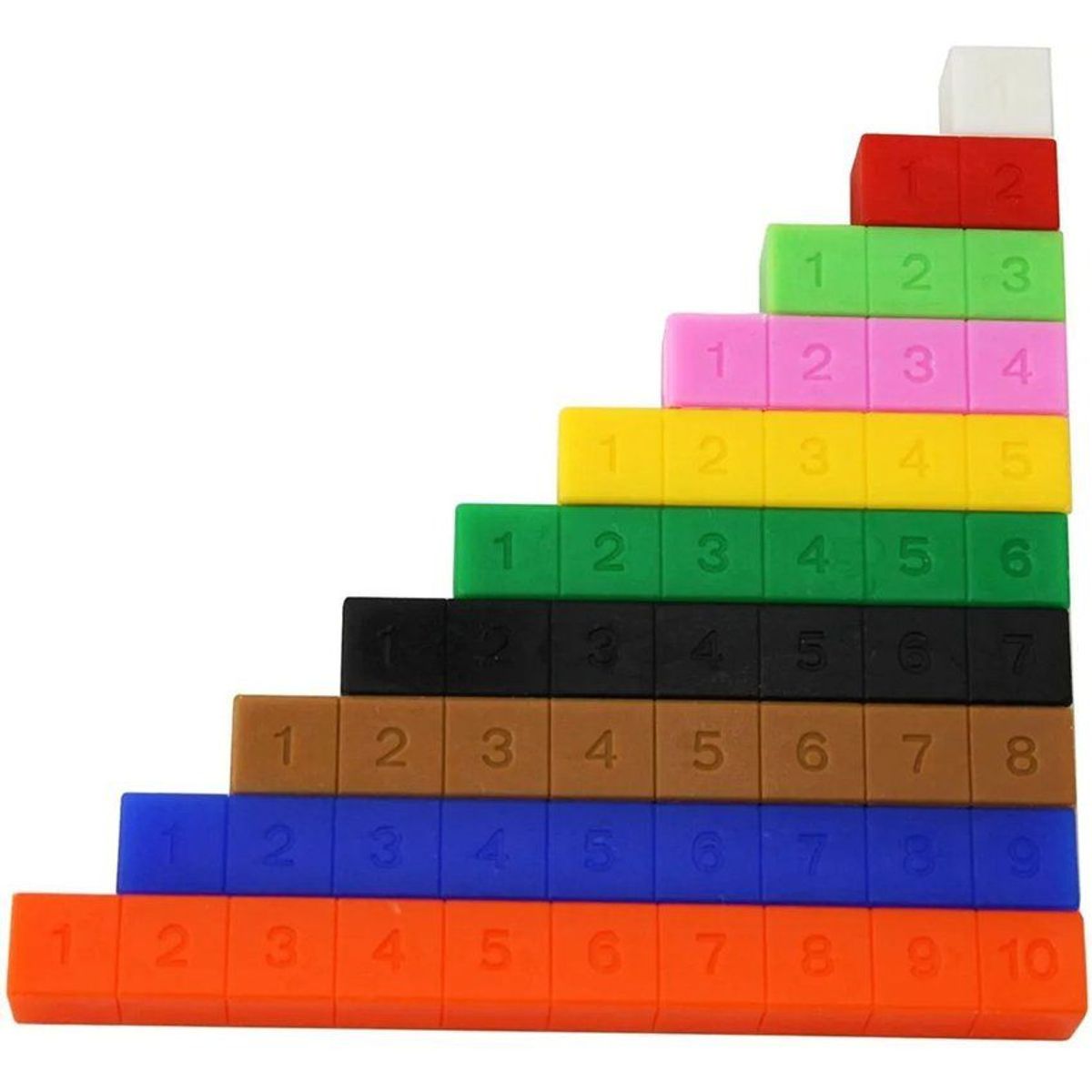 DIDACTICOS SIMBOLOS Y SIGNOS - Regletas cuisenaire plástica numerada x100 matemáticas niños