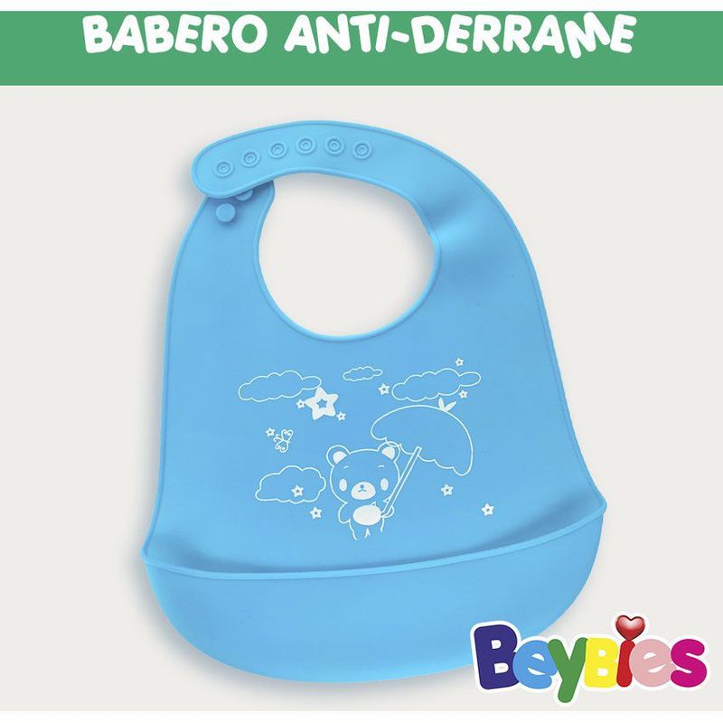 PURA - Babero silicona  antiderrame beybies