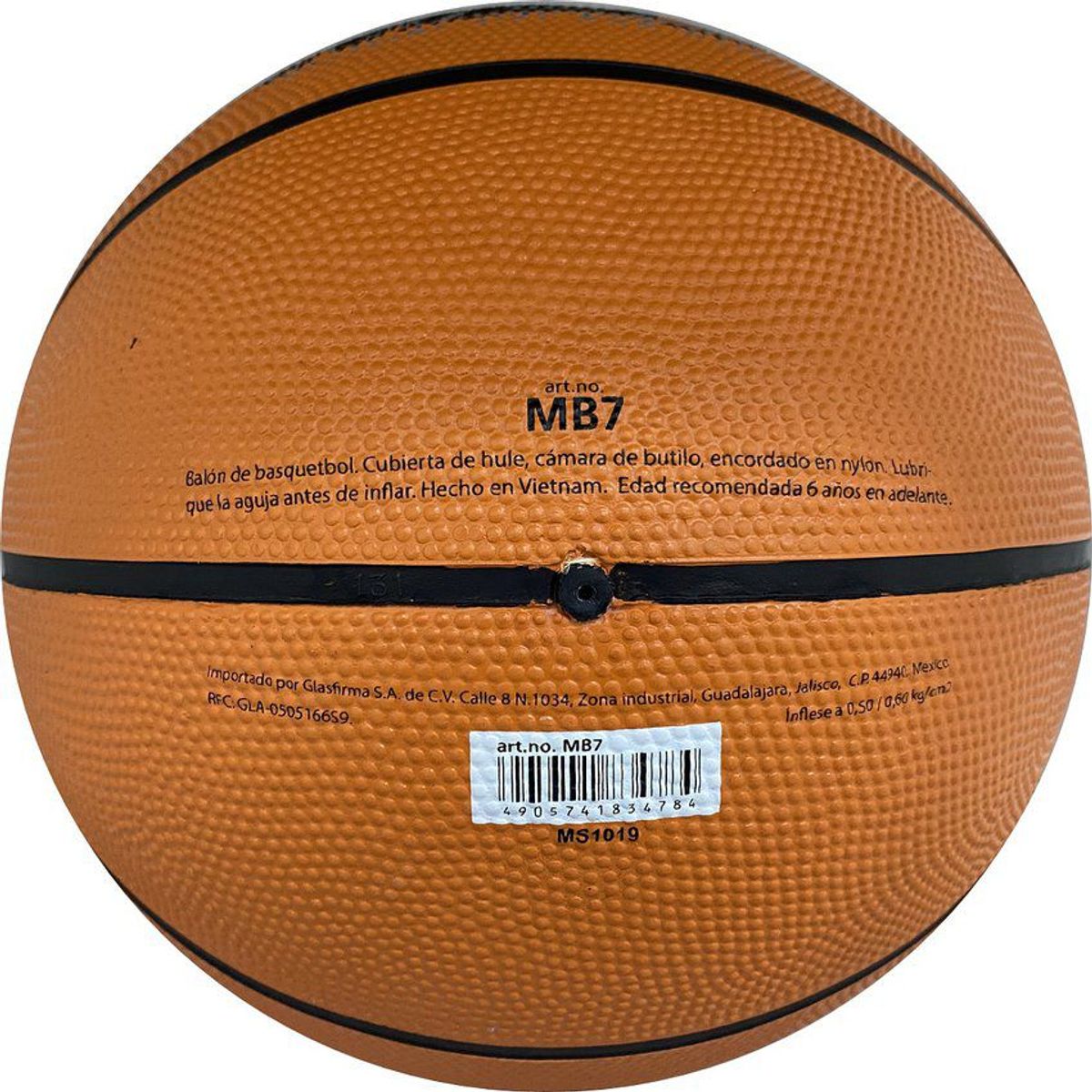 MOLTEN - Balón de baloncesto molten 8 paneles mb7 #7 naranja