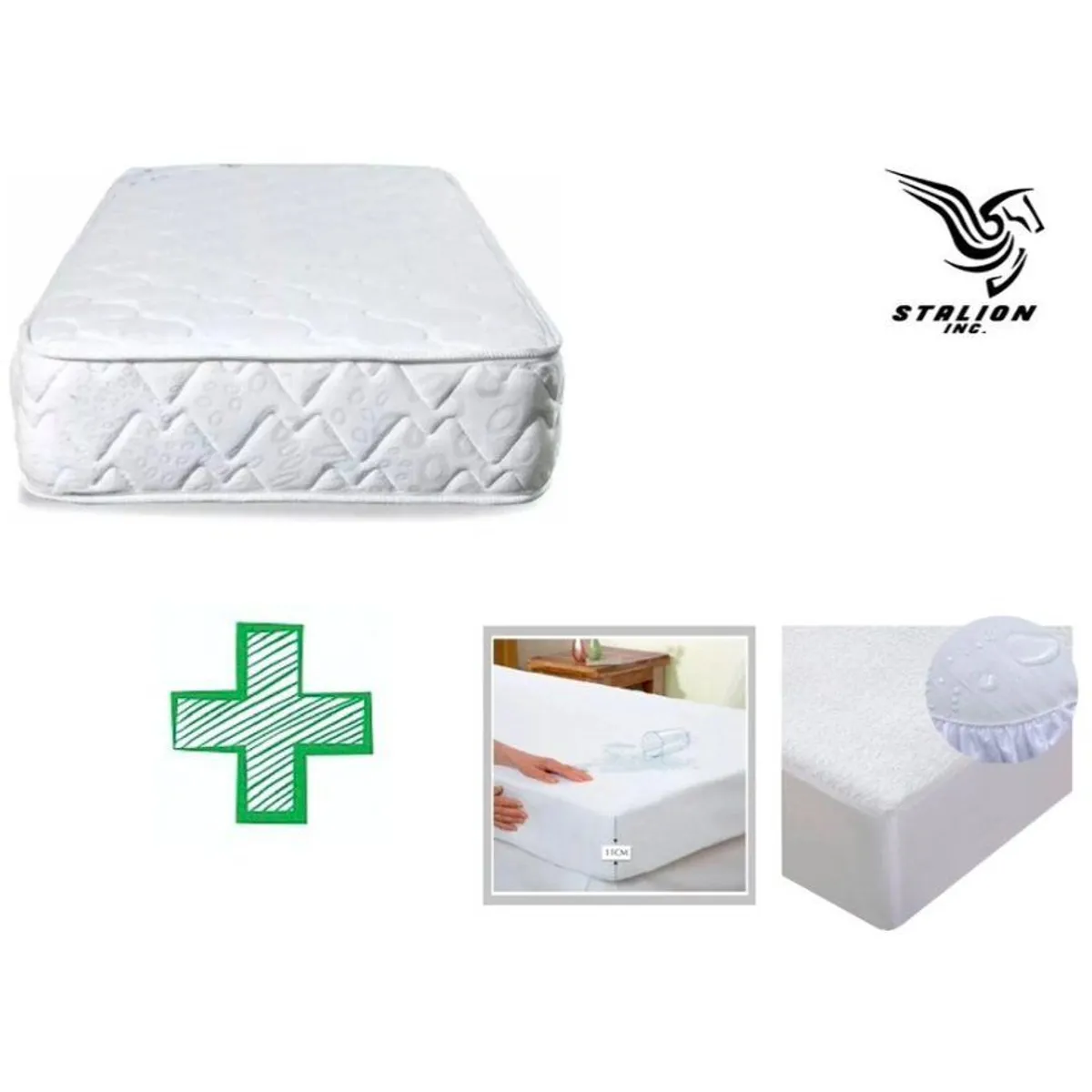  - Colchón para corral de bebé 100 x 70 + protector antifluido