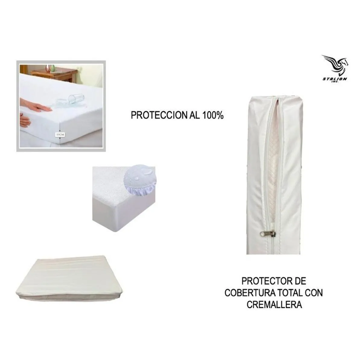  - Colchón para corral de bebé 100 x 70 + protector antifluido