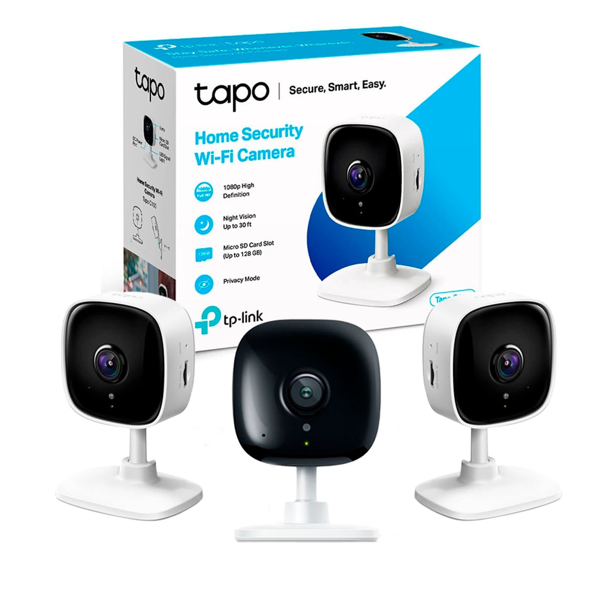 TP LINK - Tapo C100 Cámara De Seguridad Wi-fi Audio Fhd X3 Unidades