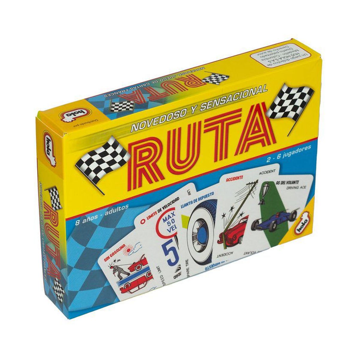 JUGANDO Y EDUCANDO - Juego de mesa cartas ruta original con bandeja de juego niños adultos