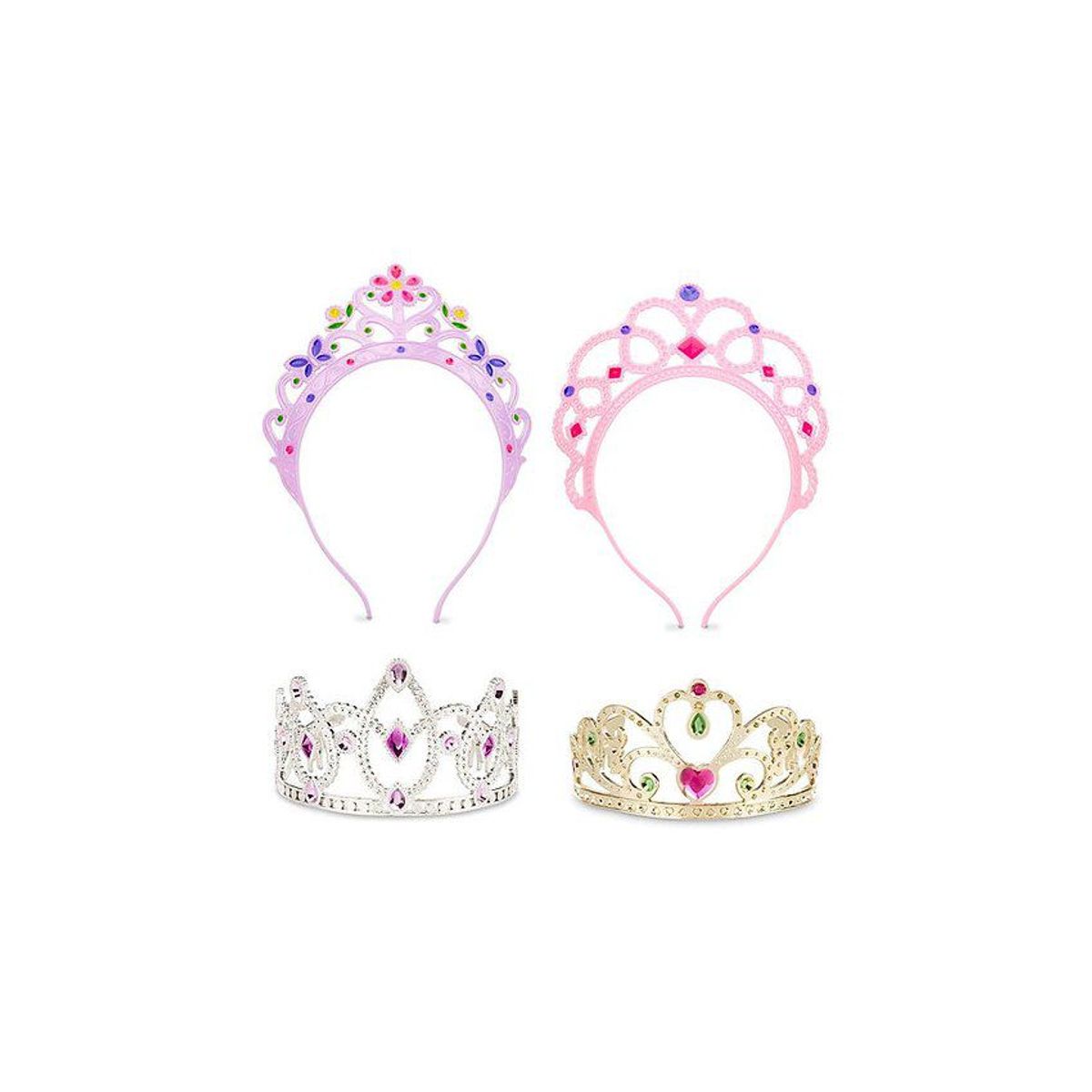 MELISSA & DOUG - Juguete niñas juego de roles coronas diadema princesas