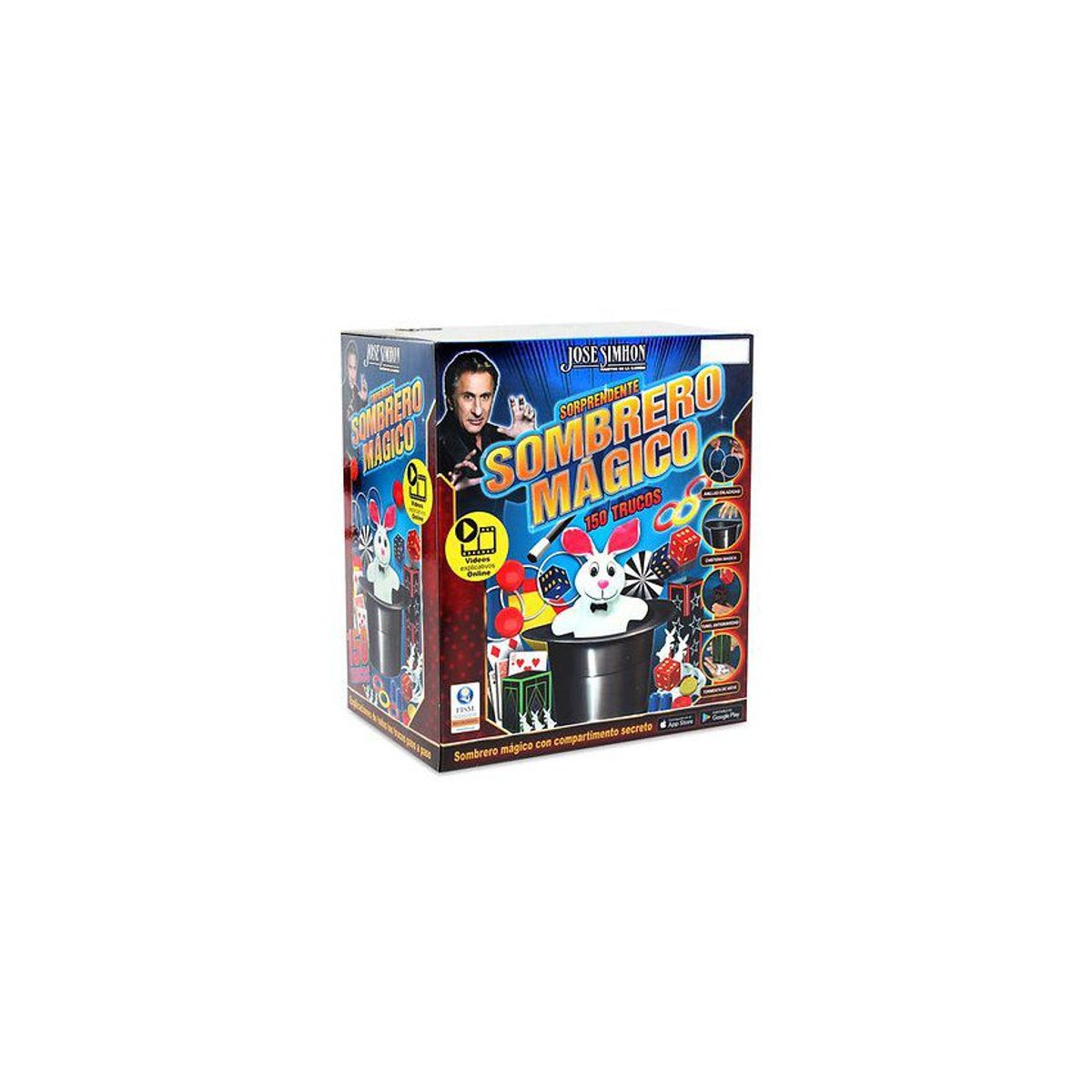 JOSE SIMHON - Set juego de magia sombrero mágico 150 trucos niños y adulto