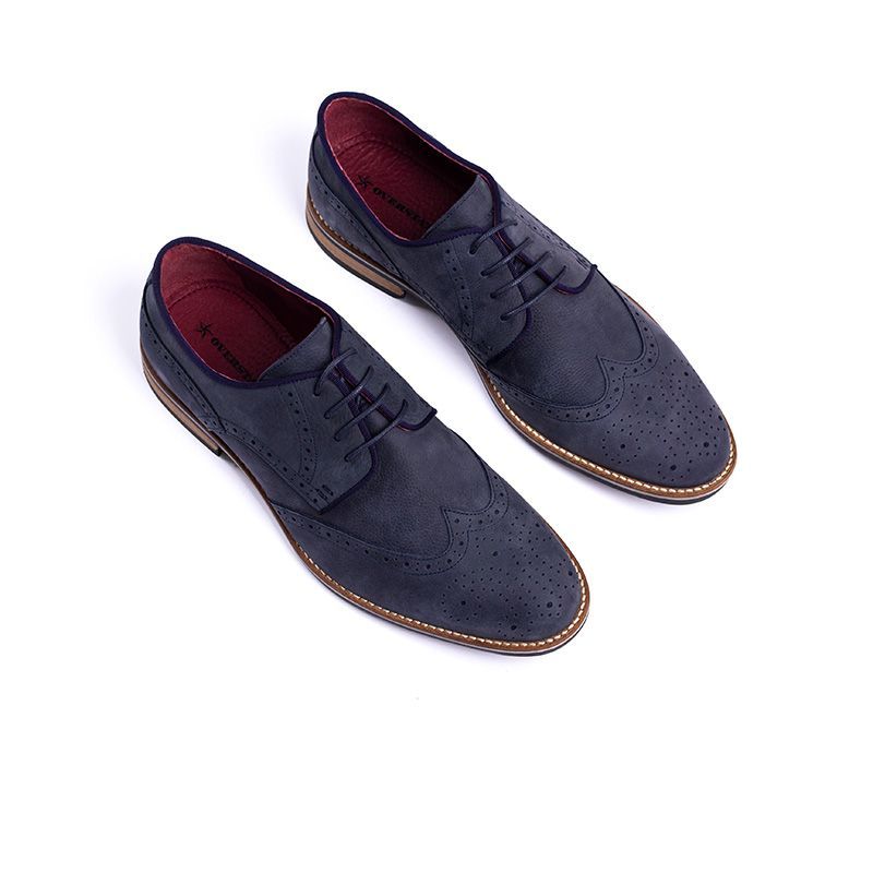 OVERSTATE - Zapatos Formales Para Hombre En Cuero Azul Overstate CA-4870OV10