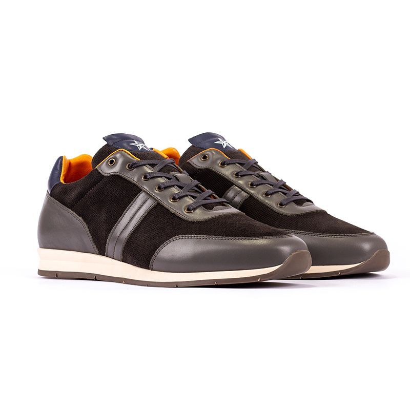 OVERSTATE - Tenis Casuales Para Hombre En Cuero Gris Overstate DE-7275-2132OV