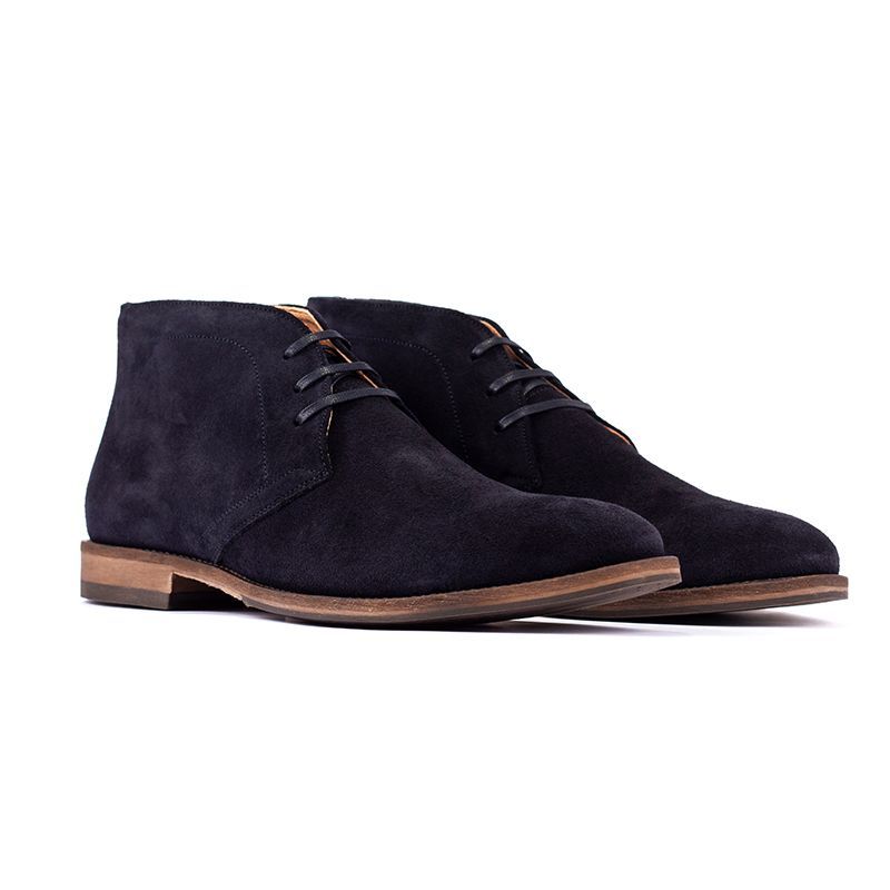 OVERSTATE - Botas Para Hombre en Cuero  CA-7477-1351OV Azul Oscuro
