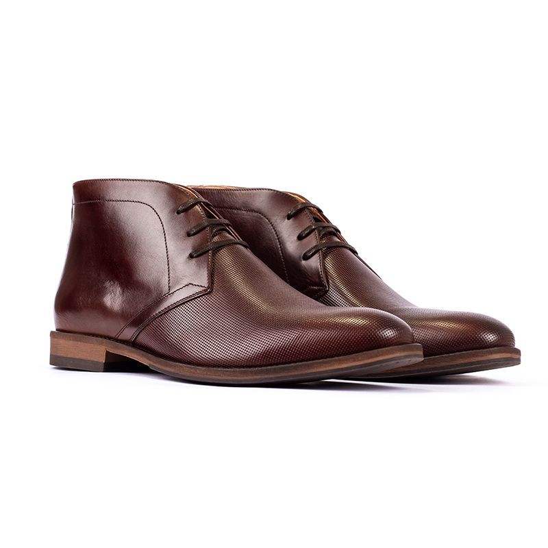 OVERSTATE - Botas Formales Para  Hombre En Cuero Marrón Overstate CA-7477-2510OV