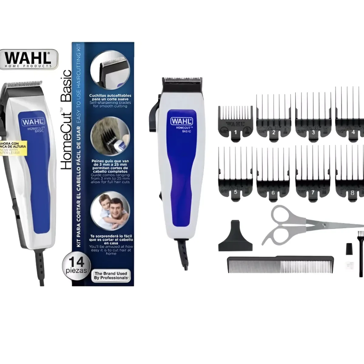 WAHL - Maquina wahl home cut basic cortadora kit 14 piezas