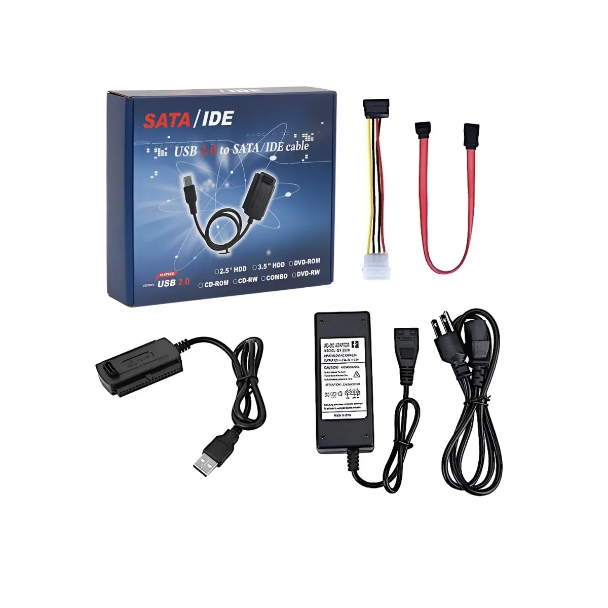 GENERICO - Cable convertidor sata a usb  ide a usb disco duro 2.53.5