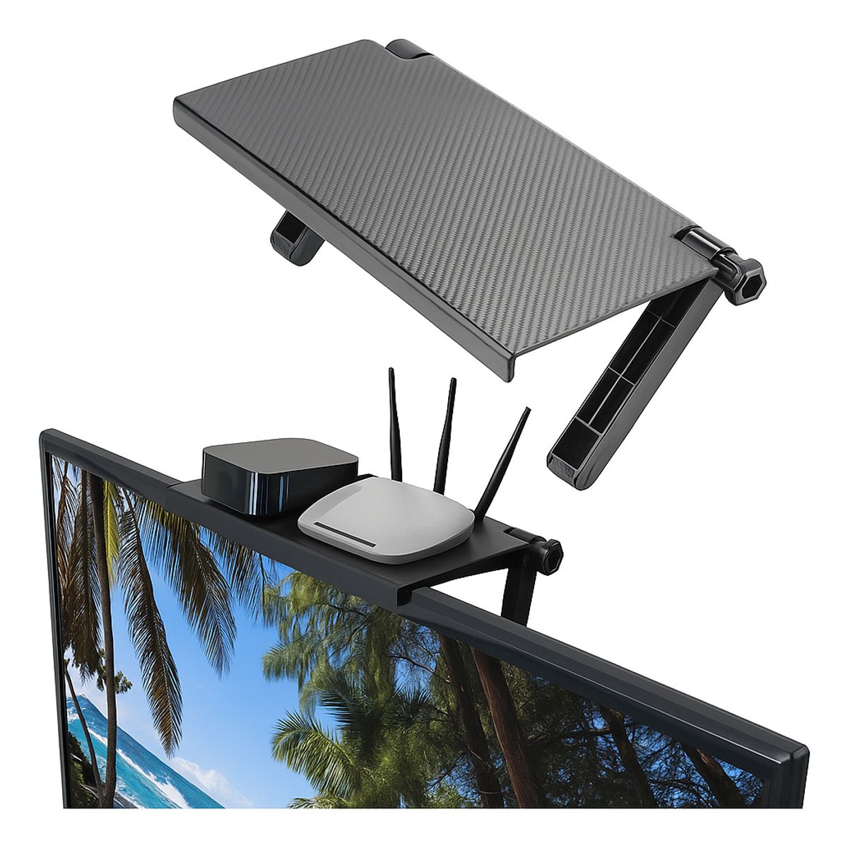 GENERICO - Soporte ajustable plegable pantalla para tv pc estante deco