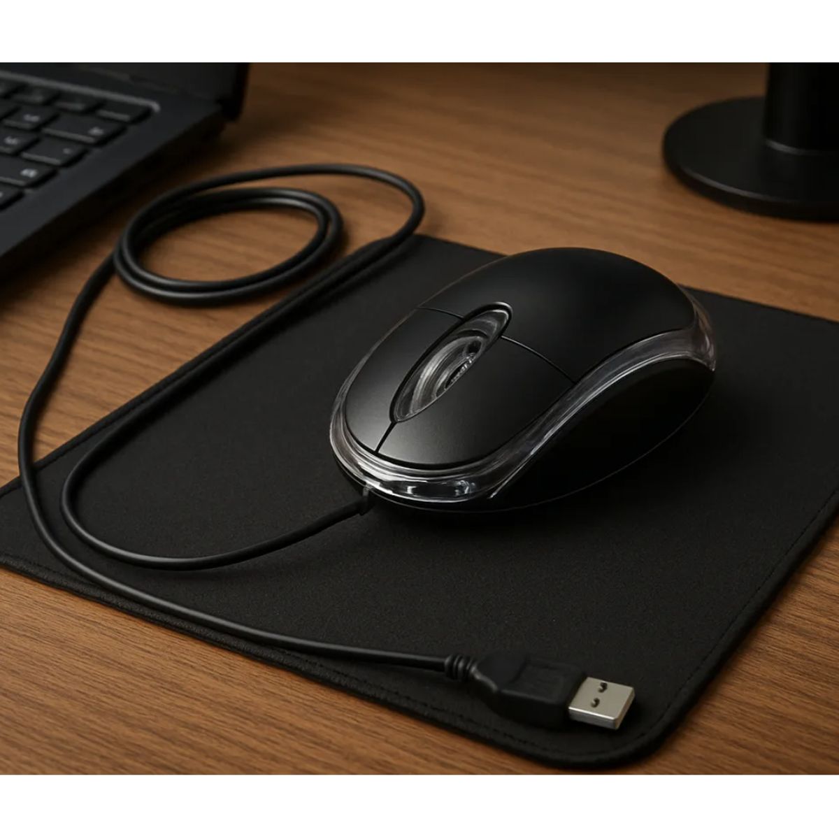 GENERICO - Mouse Usb Optico Iluminado - Raton Económico Para Computador