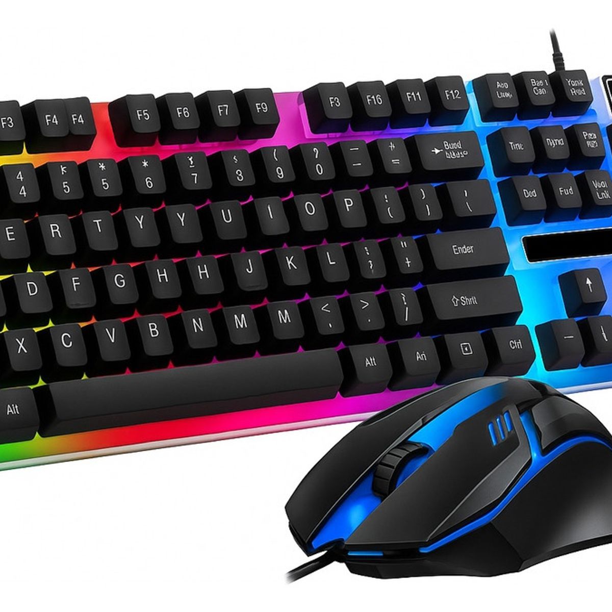 GENERICO - Combo teclado y mouse gamer usb en español tecla ñ