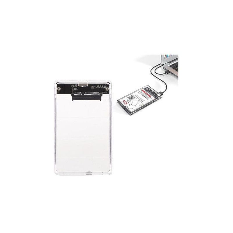 GENERICO - Caja disco duro hdd de 2.5 + cable adaptador usb a sata
