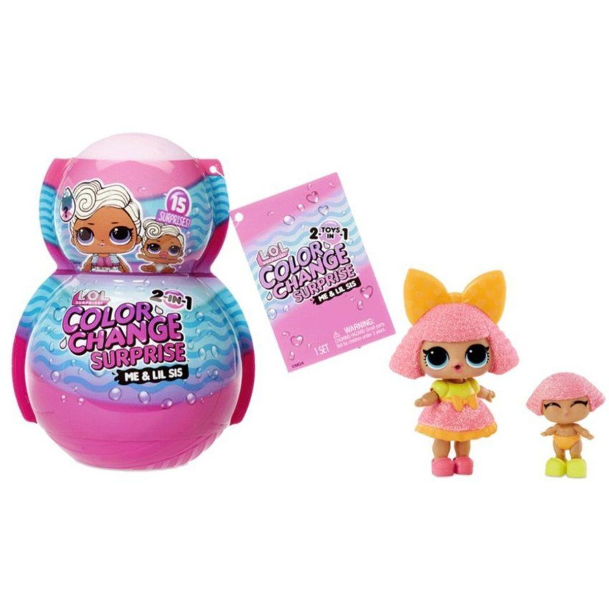 LOL SURPRISE - Set de muñecas lol color changes 15 sorpresas - me y lil sis