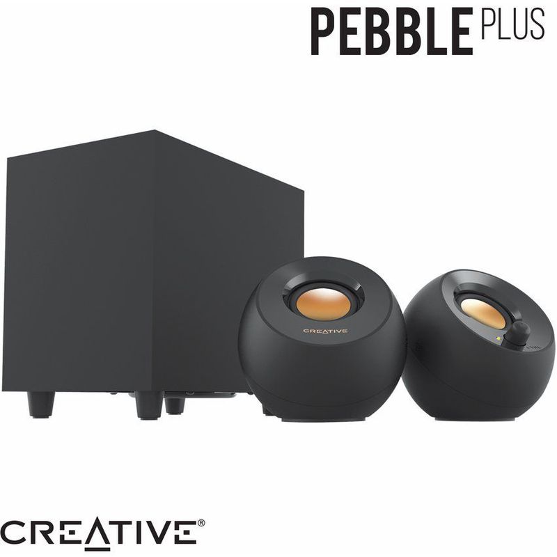 CREATIVE LABS - Creative pebble plus - parlantes 2.1- minimalistas - potentes