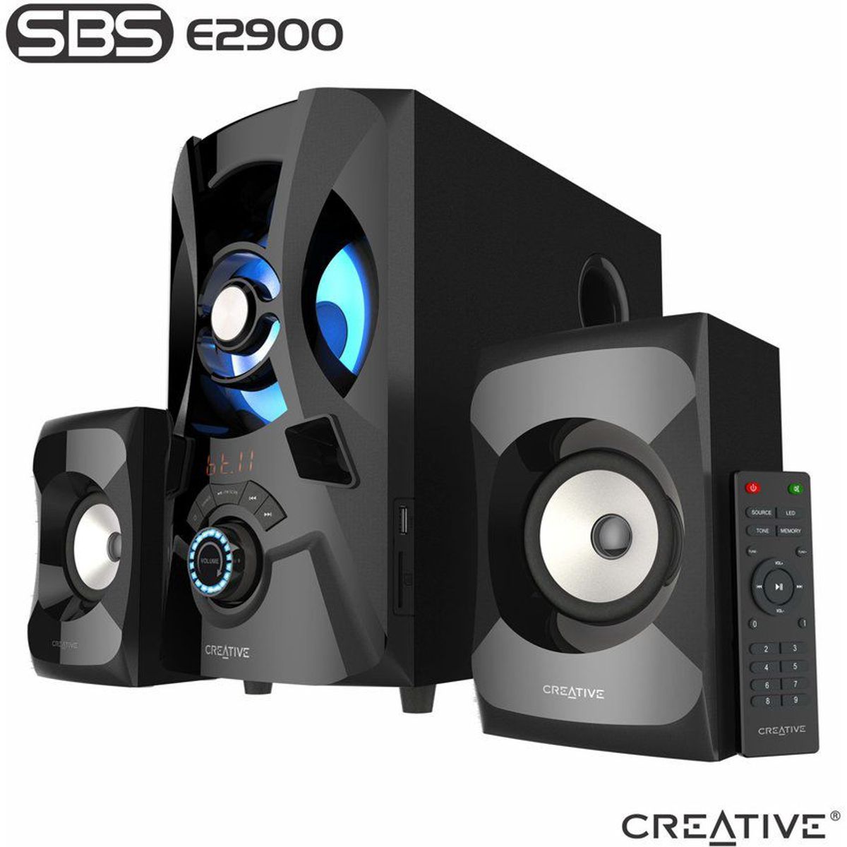 CREATIVE LABS - PARLANTES GAMER PRO - CREATIVE SBS E2900 - RMS 60W -  BLUETHOO - FM