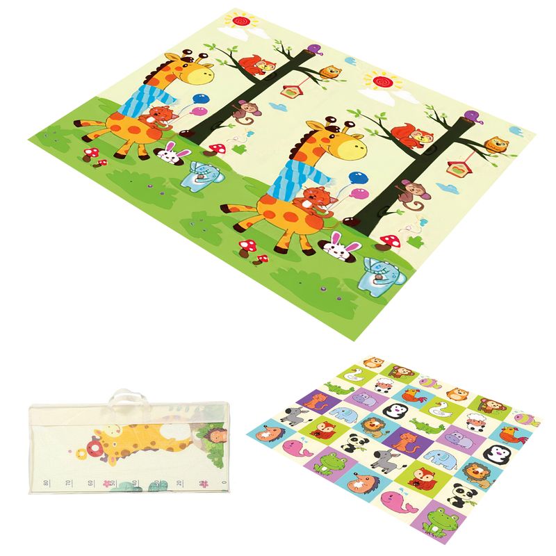 BABY ON - Tapete para bebé plegable extra grande 200x180 cm doble faz SELVA
