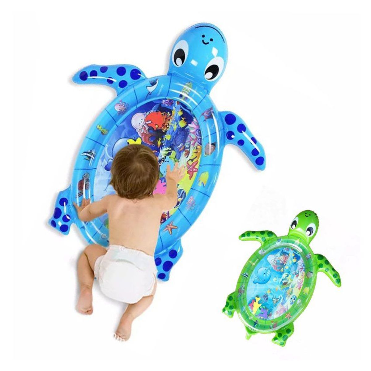 BABY ON - Tapete colchoneta interactivo didáctico inflable para bebes