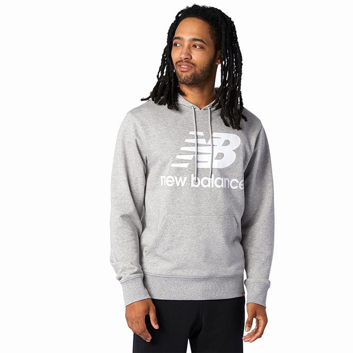 NEW BALANCE - Hoodie New Balance Essentials Para Hombre-Gris Claro