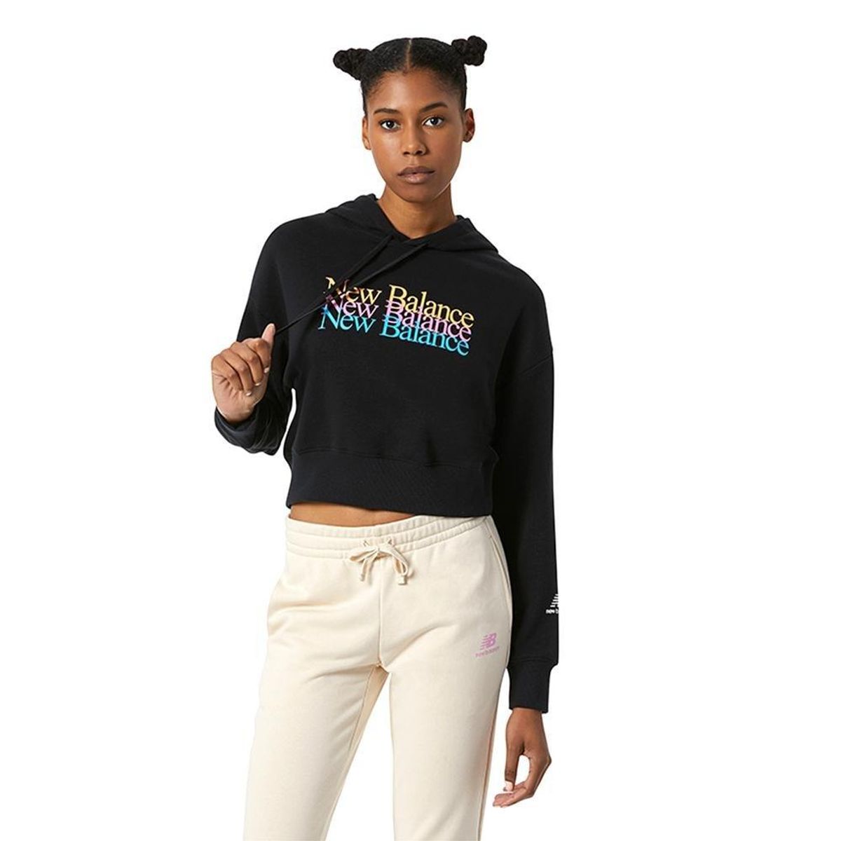 NEW BALANCE - Hoodie New Balance Essentials Celebrate Para Mujer-Negro