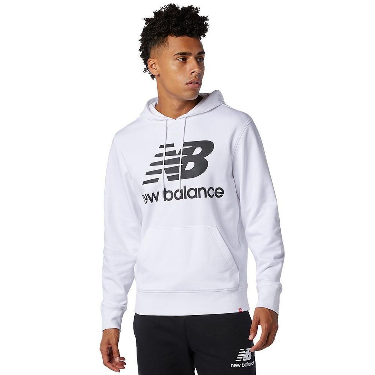 NEW BALANCE - Hoodie New Balance Essentials Para Hombre-Blanco