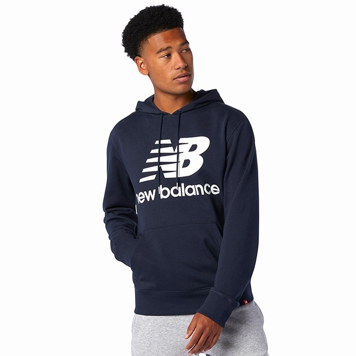 NEW BALANCE - Hoodie New Balance Essentials Para Hombre-Azul