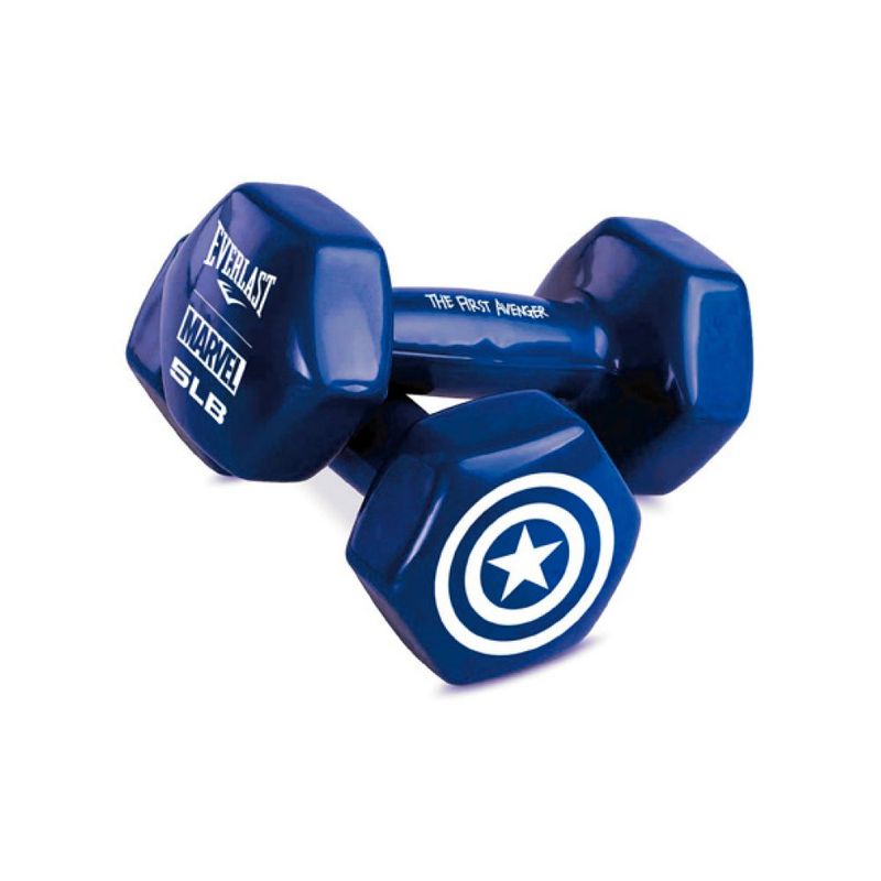 EVERLAST - Mancuerna Everlast Marvel Revestida 5Lb Capitan America-Azul