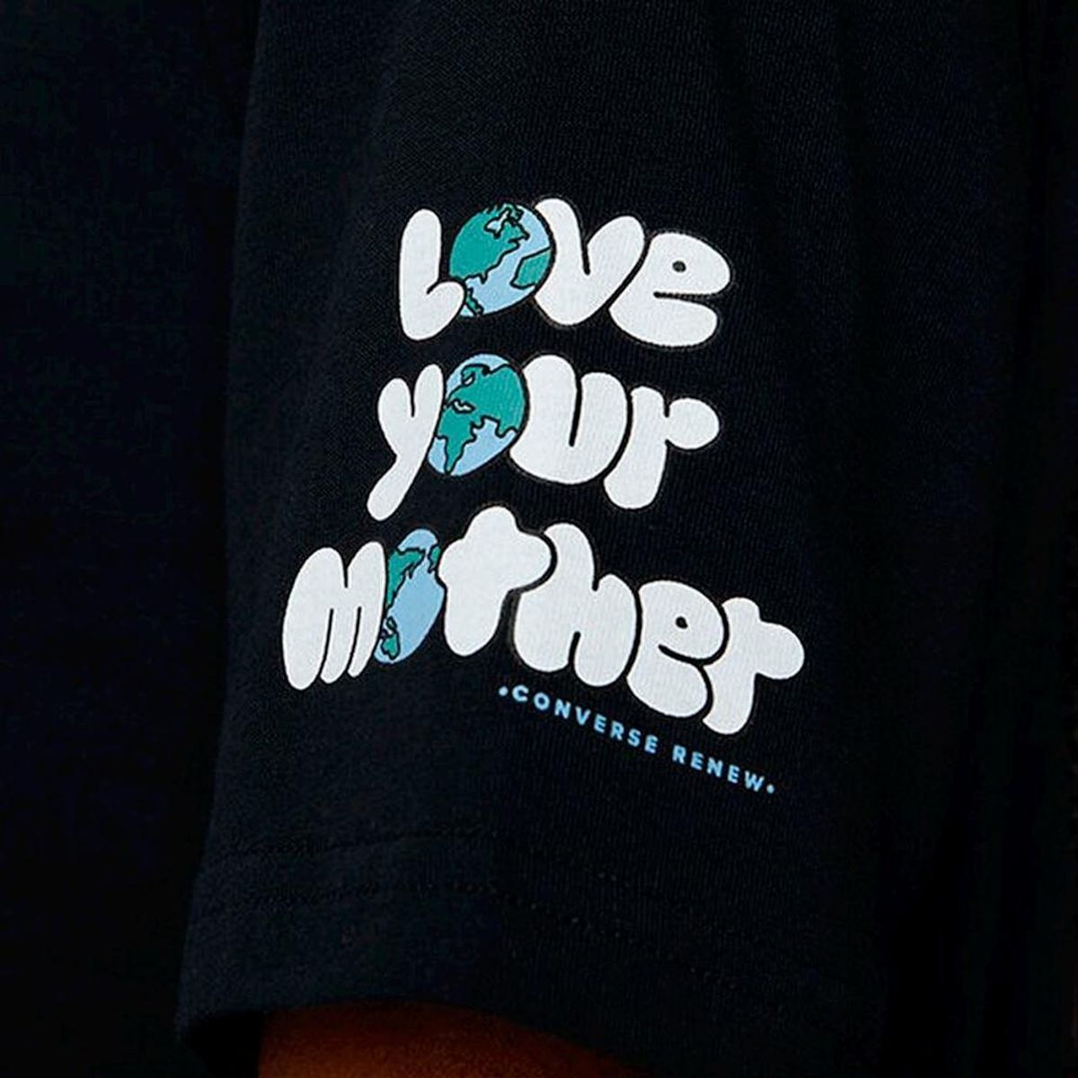 CONVERSE - Camiseta Converse Front Para Mujer-Negro