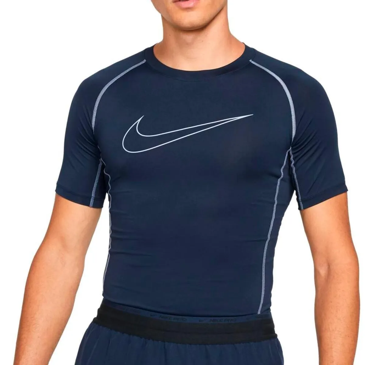 NIKE - Camiseta Nike Pro Dri-fittight-fit Short-sleeve Hombre-Azul