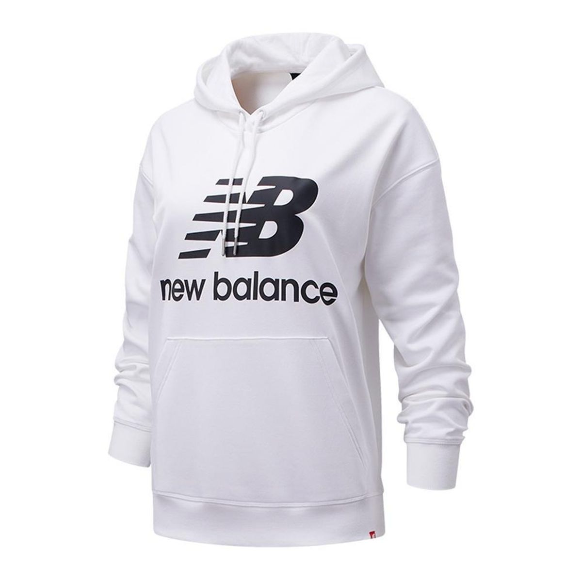 NEW BALANCE - Hoodie New Balance Essentials Para Mujer-Blanco/Negro