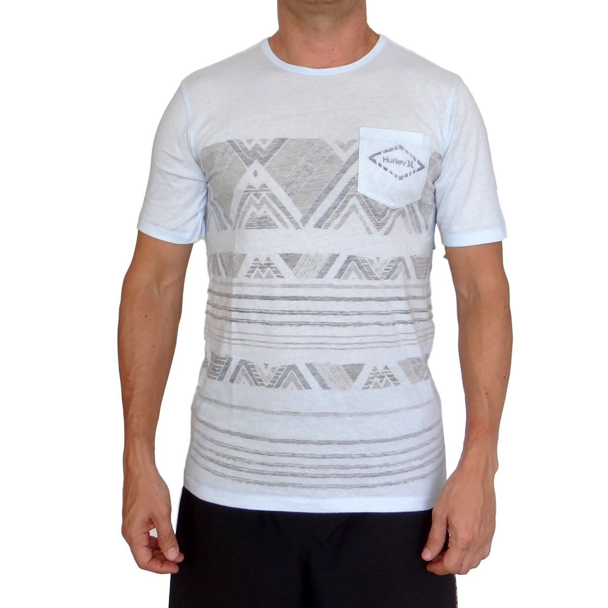HURLEY - Camiseta Hurley Icon Drifit Prem Shor In-Blanco/Celeste
