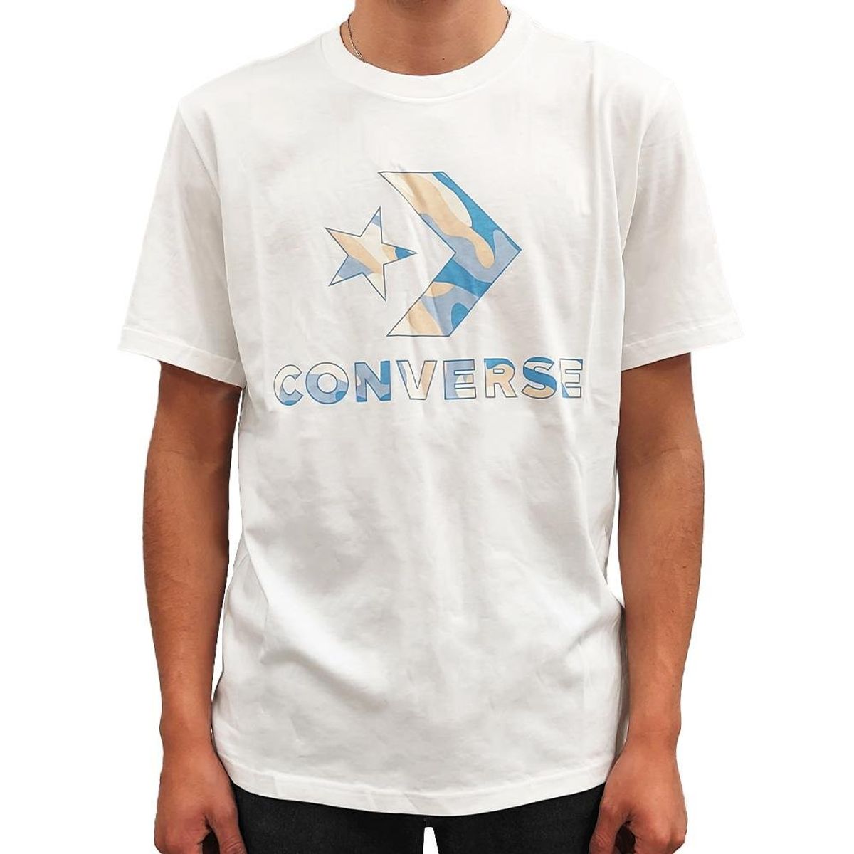 CONVERSE - Camiseta Converse Camo Fill Graphic Para Hombre-Blanco