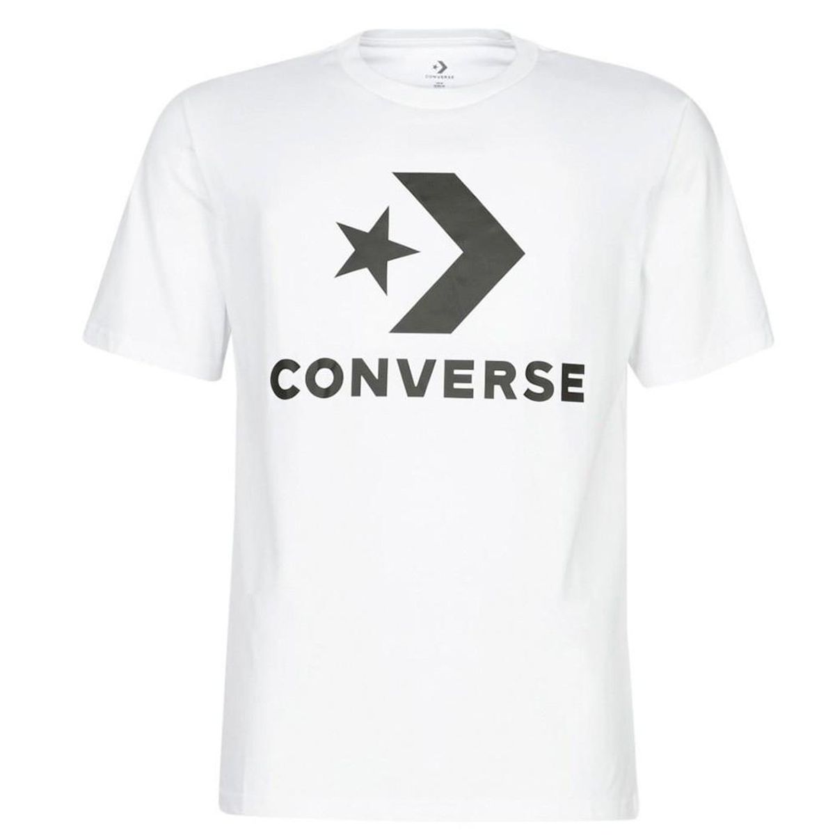 CONVERSE - Camiseta Converse Fit Front Large Logo Unisex-Blanco