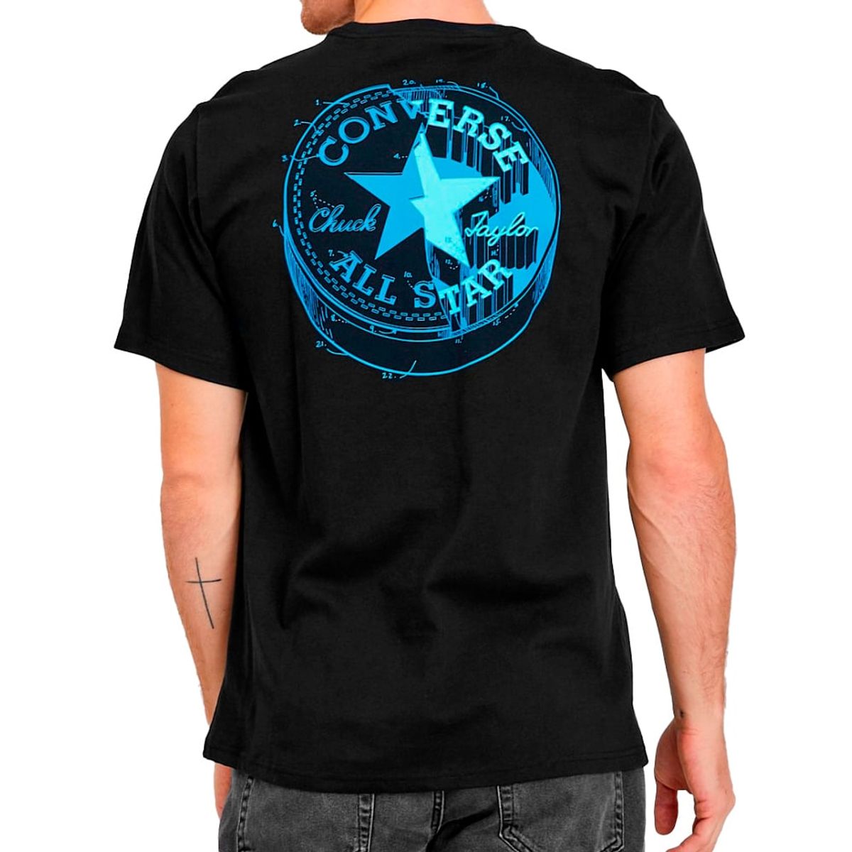 CONVERSE - Camiseta Converse Chuck Patch Remix-Negro