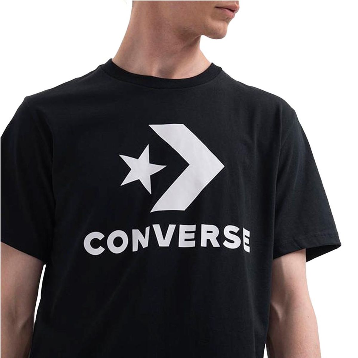 CONVERSE - Camiseta Converse Star Chevron Patch-Negro