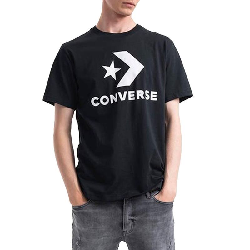 CONVERSE - Camiseta Converse Star Chevron Patch-Negro