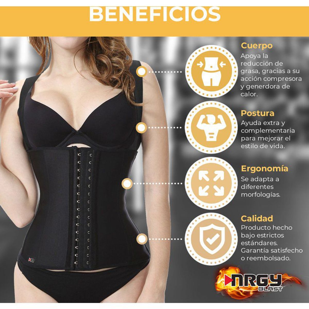 PURA - Faja camisilla gafete ajustable reductora