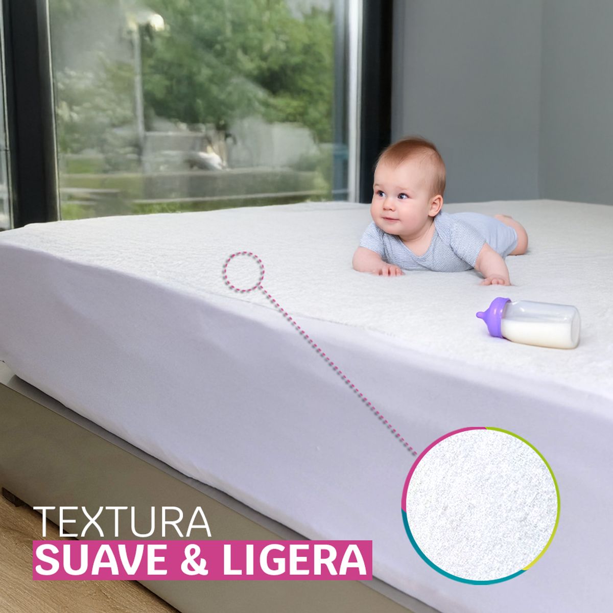 HOGARETO - Protector Colchón Impermeable Cama Extradoble 160x190cm Hogareto