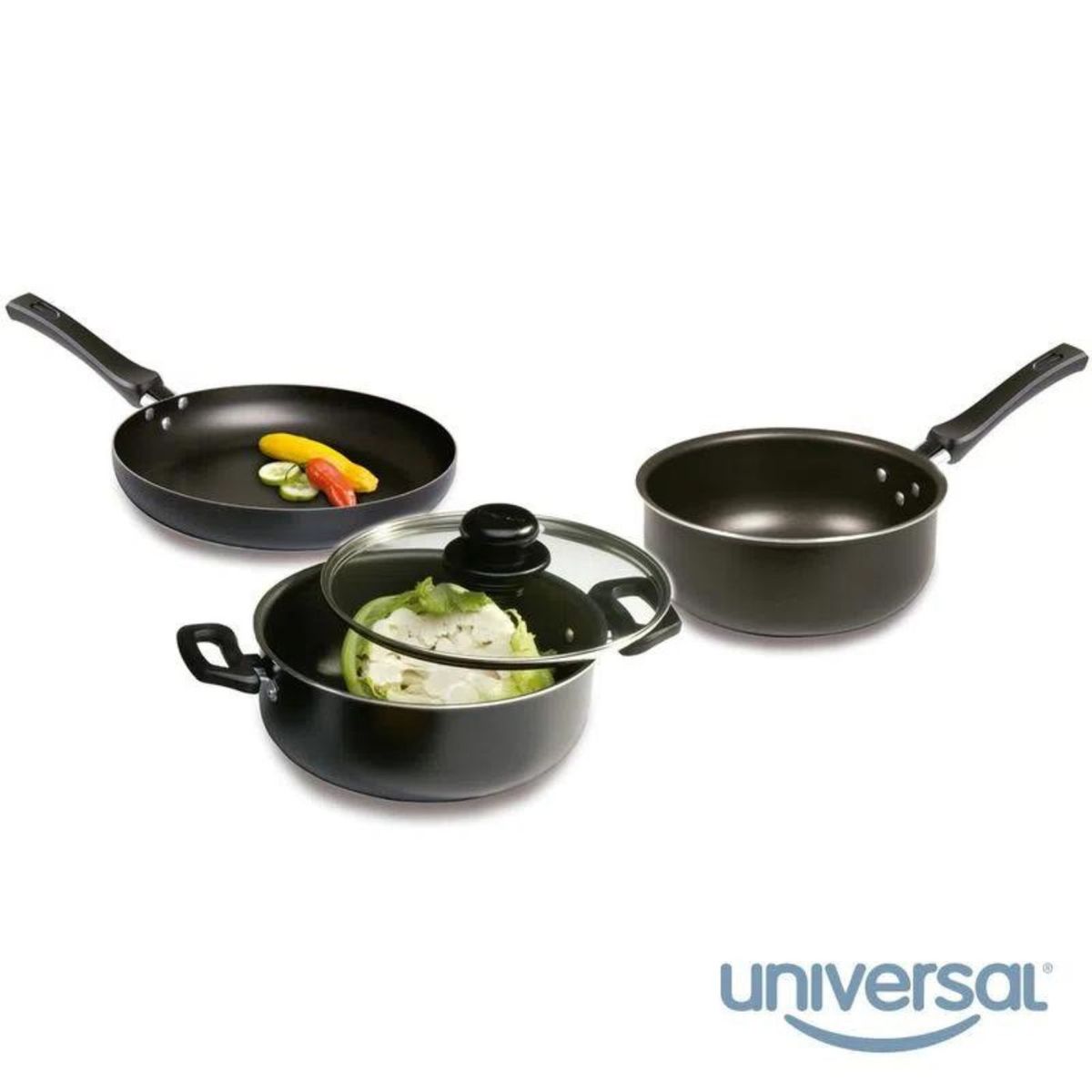 UNIVERSAL - Batería de Cocina Antiadherente 4 Piezas UNIVERSAL L39440